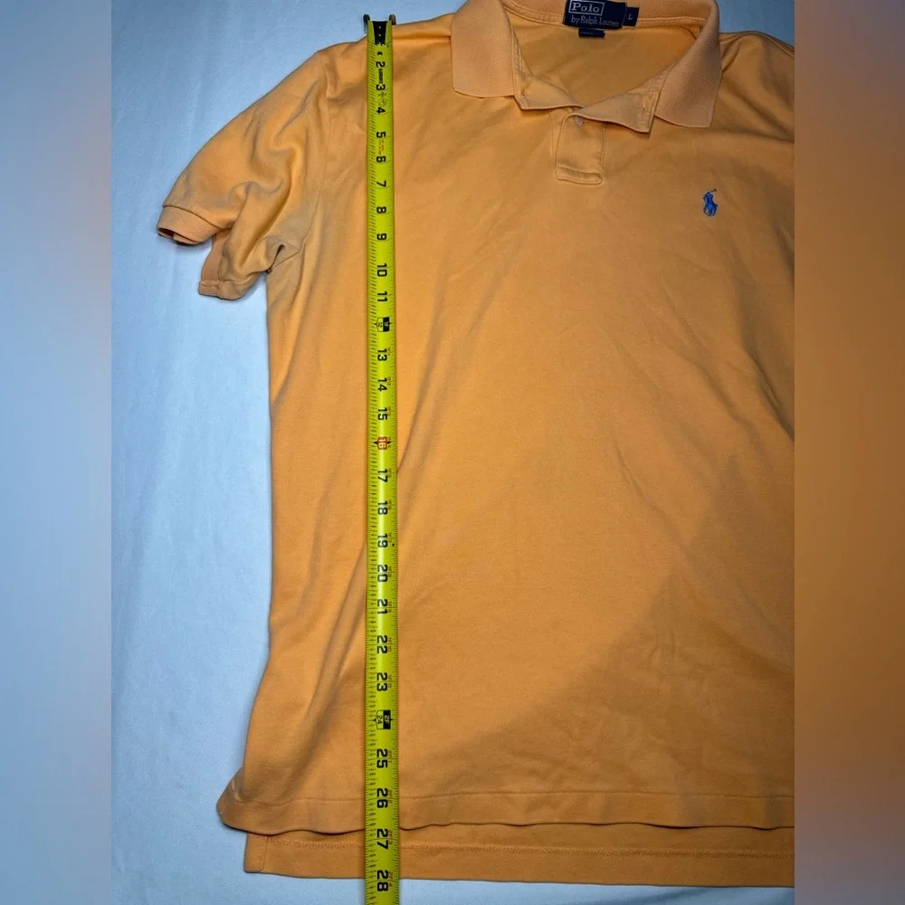 Ralph Lauren Men's Polo‎ Short Sleeve Shirt Orange, 100% Cotton, Size Large